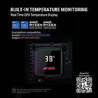 Ant Esports ICEStorm-240 ARGB Liquid CPU Cooler – 240mm AIO | Temp Display | Dual 120mm Fans