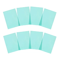 Pack of 8 A4 Plain Cyan Dyslexia Overlay Reading Sheets â€“ PET Material, Rounded Corners