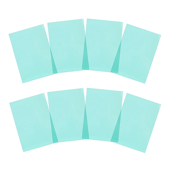 Pack of 8 A4 Plain Cyan Dyslexia Overlay Reading Sheets â€“ PET Material, Rounded Corners