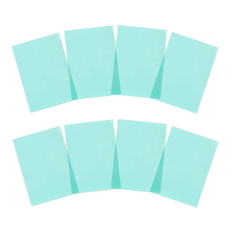 Pack of 8 A4 Plain Cyan Dyslexia Overlay Reading Sheets â€“ PET Material, Rounded Corners