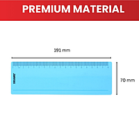 Pack of 8 Light Green 191x70mm Dyslexia Overlay Reading Rulers â€“ PET Material, Rounded Corners