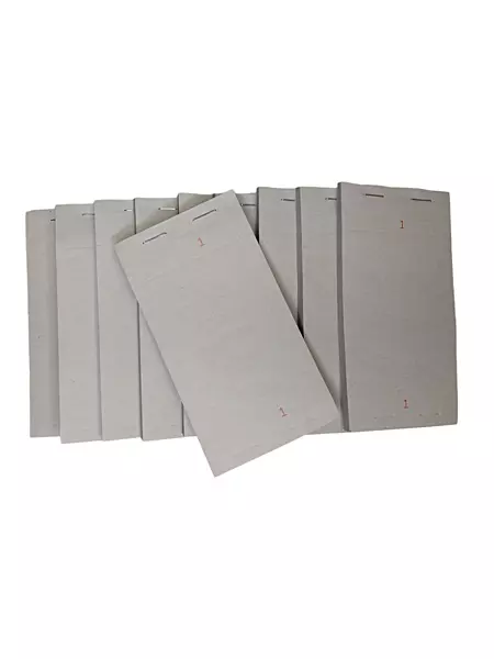 Pack of 10 76mm x 140mm Plain White Numbered Service Pads (PAD24)