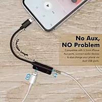 Portronics iKonnect One 2-in-1 8Pin to Aux Audio Adapter with Charging and Music Play for All iOS Mobile Phone Devices , 12cm Wire(Black) Portronics iKonnect One 2-in-1 8Pin to Aux Audio Adapter with Charging and Music Play for All iOS Mobile Phone Devices , 12cm Wire(Black)