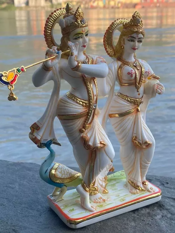 home mandir radha krishna statue decorative