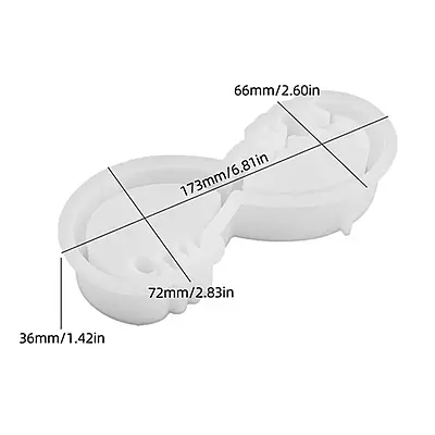 Silicon Mold Candle Concrete Holder You and Me Infinity