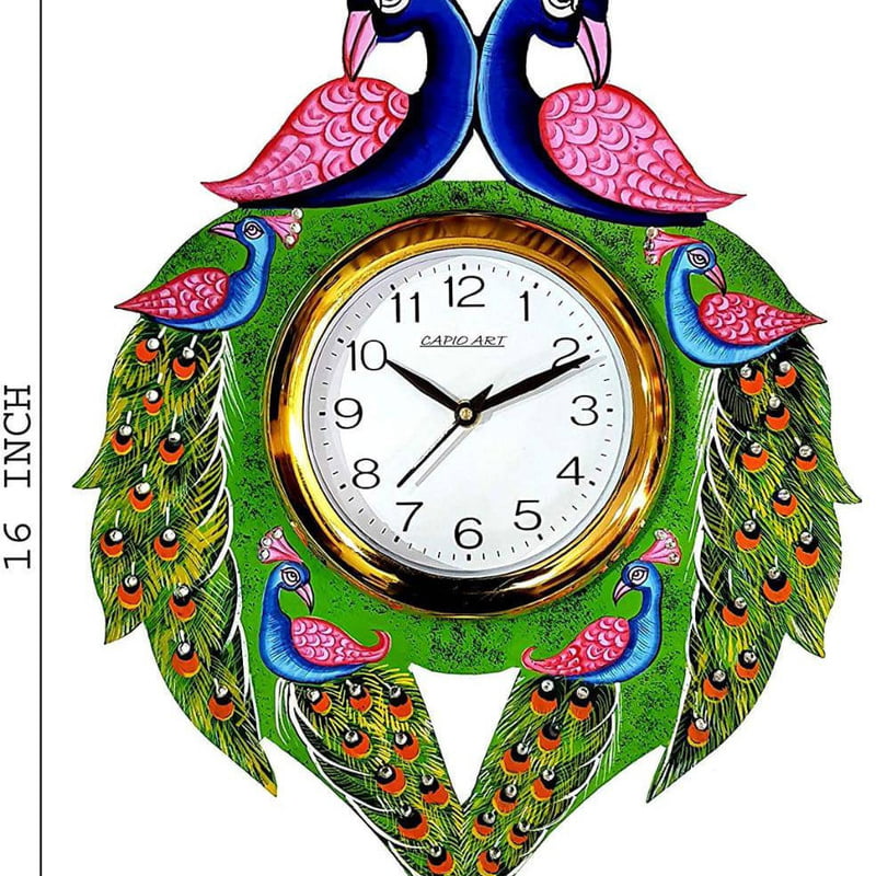 Indian Handcrafted Woodenlia Decorative Wall Clock Home Decor Indian Handcrafted Woodenlia Decorative Wall Clock Home Decor