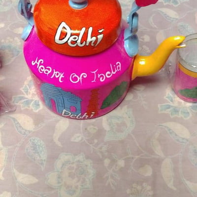 Indian Woodenlia Handcrafted Decorative Serving Teapot Serving Kettle Indian Woodenlia Handcrafted Decorative Serving Teapot Serving Kettle