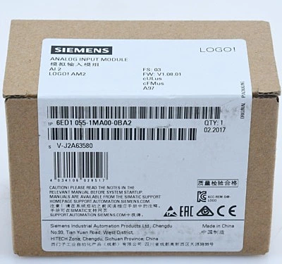 Siemens-6ED1055-1MA00-0BA2-LOGO-AM2-Analog-Input-Module-Original-Stock