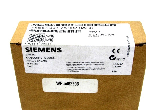 Siemens-S7-300-SM-331-6ES7331-7KB02-0AB0-2AI-Analog-Input-Module