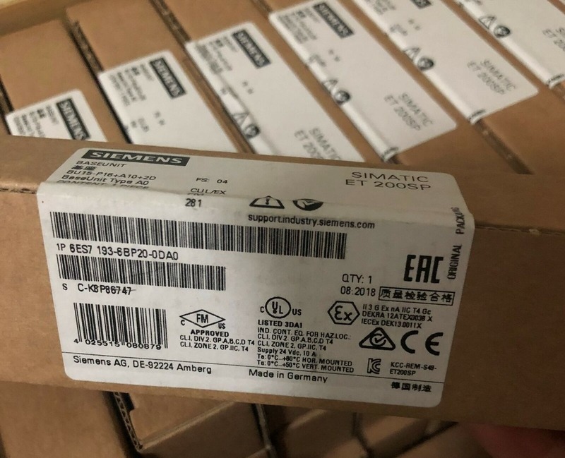 Siemens-6ES7193-6BP20-0DA0-ET-200SP-BaseUnit-Type-A0-Original-Stock