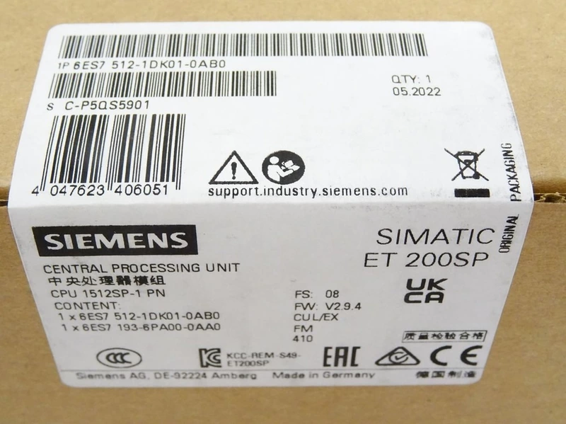 Siemens-SIMATIC-ET-200SP-CPU-1512SP-1-PN-6ES7512-1DK01-0AB0