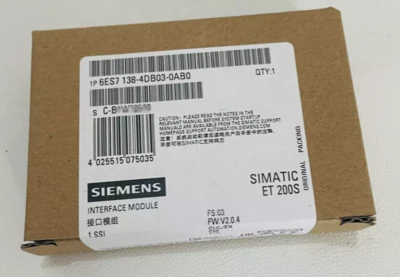 Siemens-6ES7138-4DB03-0AB0-ET-200S-1-COUNT-24V-100kHz-Module-Original-Stock