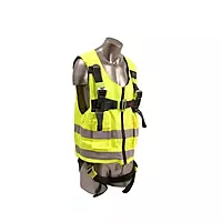 KARAM | PN20(RG) Vest Harness Fluorescent Green-Consists Dorsal D Ring | 2 front attachment textile loops