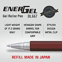 PENTEL BL667ECE ENERGEL BROWN BODY (BLUE INK) PENTEL BL667ECE ENERGEL BROWN BODY (BLUE INK)
