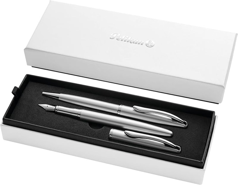 PELIKAN JAZZ NOBLE ELEGANCE IN GIFT BOX-SILVER PELIKAN JAZZ NOBLE ELEGANCE IN GIFT BOX-SILVER