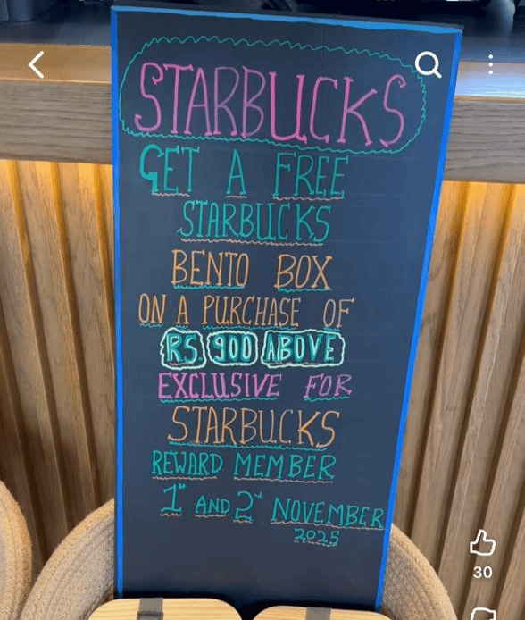 StarBucks Offer Live