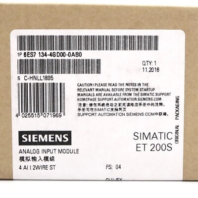 Siemens-6ES7134-4GD00-0AB0-ET-200S-Analog-Input-2AI-I-Standard-Original
