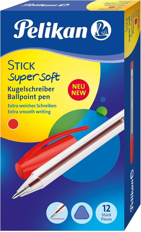 PELIKAN PENS - STICK SUPER SOFT RED PK 12
