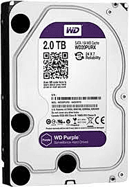 WD Purple 2TB  Hard Disk Drive((WD20PURX)