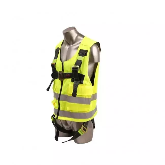 KARAM | PN20(RG) Vest Harness Fluorescent Green-Consists Dorsal D Ring | 2 front attachment textile loops