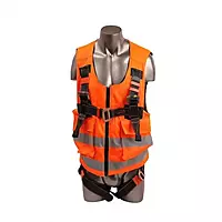KARAM | PN20(RO)Vest Harness Fluorescent Orange-Consists Dorsal D Ring | 2 front attachment textile loops