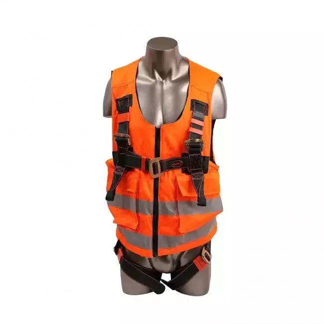 KARAM | PN20(RO)Vest Harness Fluorescent Orange-Consists Dorsal D Ring | 2 front attachment textile loops