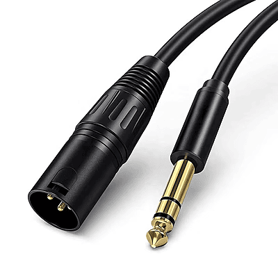 6.35MM to XLR Male  6.35MM 1/4 Inch TRS Male to 3 Pin XLR Male Microphone Audio Stereo Cable 8 Meter