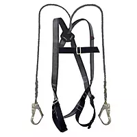 KARAM | KI01 Full Body Harness Class A PN 206 2mtr. PP Double Lanyard with | PN 131 Hook - ISI Marked