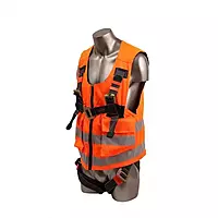 KARAM | PN20(RO)Vest Harness Fluorescent Orange-Consists Dorsal D Ring | 2 front attachment textile loops