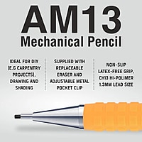 PENTEL AM13 AUTO PENCIL 1.3MM YELLOW PENTEL AM13 AUTO PENCIL 1.3MM YELLOW