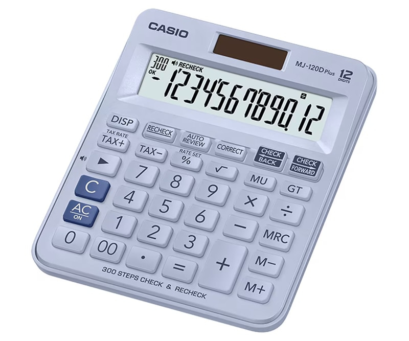 CASIO ELE CALCULATOR MJ-120D PLUS LB Check & Recheck CASIO ELE CALCULATOR MJ-120D PLUS LB Check & Recheck