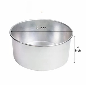 Aluminium Round tall tins 6x4inch