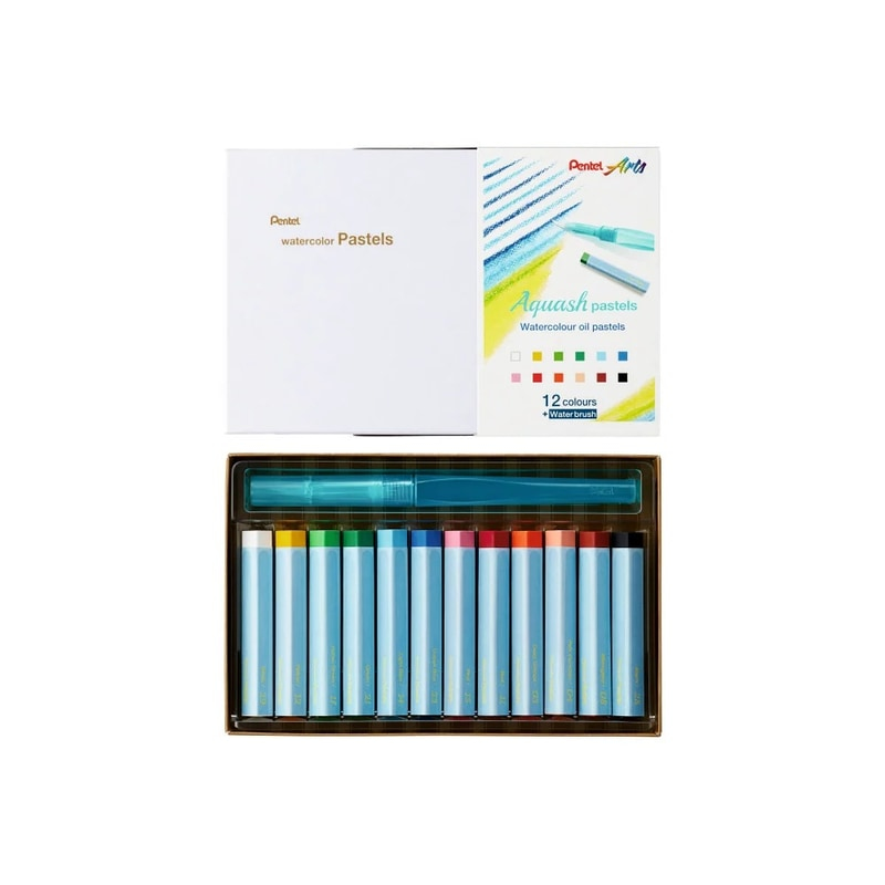 PENTEL AQUASH WATER COL OIL PASTEL - 12 PENTEL AQUASH WATER COL OIL PASTEL - 12