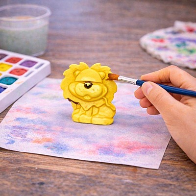 Cute Little Bear and Friends - Big Lion and 3 Small Friends