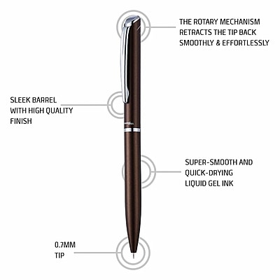 PENTEL BL2007 E-C ENERGEL BROWN BODY (BLUE INK)