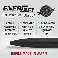 PENTEL BL2007 ENERGEL GLD BODY - BLACK INK