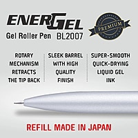 PENTEL BL2007 Z-C ENERGEL SILVER BODY (BLUE INK) PENTEL BL2007 Z-C ENERGEL SILVER BODY (BLUE INK)