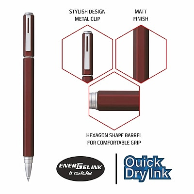 PENTEL BLN665ECE ENERGEL BROWN BODY( BLUE INK )