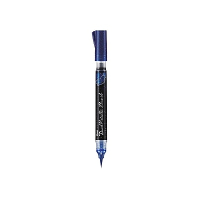 PENTEL BRUSH DUAL METALLIC XGFH-D-  BLUE+METALLIC GREEN