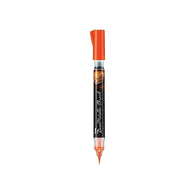 PENTEL BRUSH DUAL METALLIC XGFH-D-  ORANGE+ METALLIC YELLOW