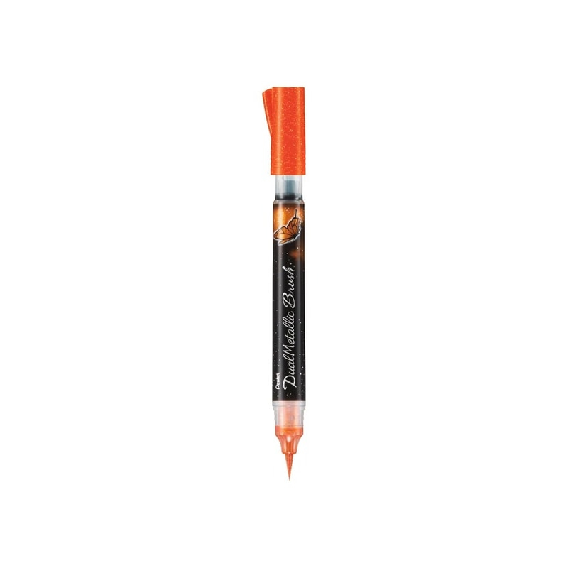 PENTEL BRUSH DUAL METALLIC XGFH-D- ORANGE+ METALLIC YELLOW PENTEL BRUSH DUAL METALLIC XGFH-D- ORANGE+ METALLIC YELLOW