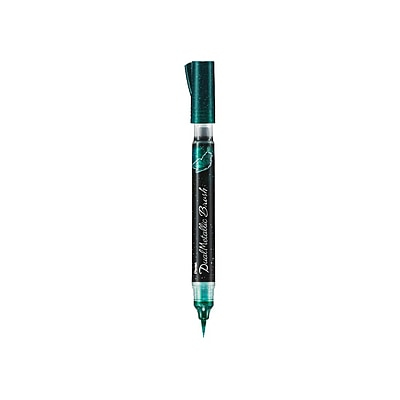 PENTEL BRUSH DUAL METALLIC XGFH-D- GREEN + METALLIC BLUE
