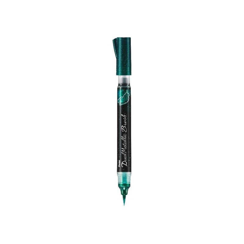 PENTEL BRUSH DUAL METALLIC XGFH-D- GREEN + METALLIC BLUE PENTEL BRUSH DUAL METALLIC XGFH-D- GREEN + METALLIC BLUE