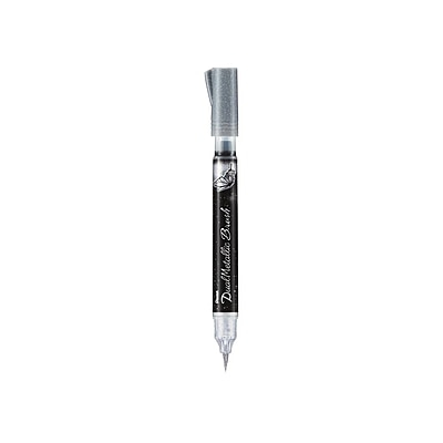 PENTEL BRUSH DUAL METALLIC XGFH-D- SILVER