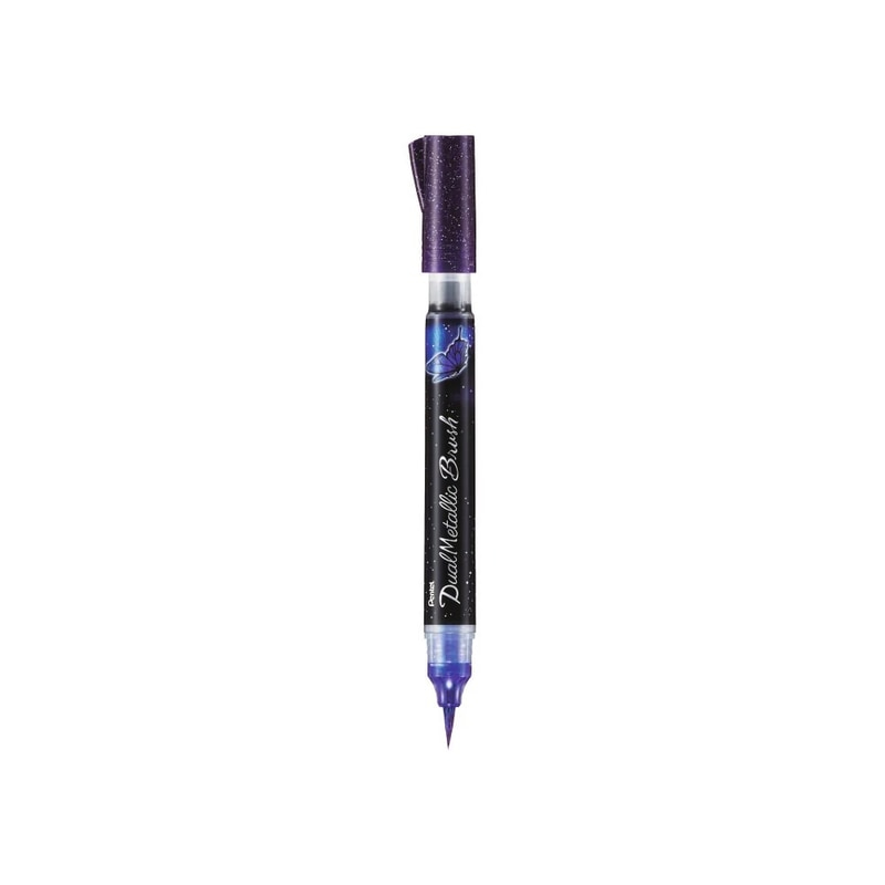 PENTEL BRUSH DUAL METALLIC XGFH-D- VIOLET + METALLIC BLUE PENTEL BRUSH DUAL METALLIC XGFH-D- VIOLET + METALLIC BLUE