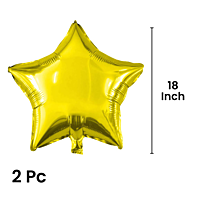 The Magic Balloons - New Year Theme Foil Balloons For New Year Party Decor Pack of 5pcs Star, Circle and Hat Foil Balloons For Home and Offices.