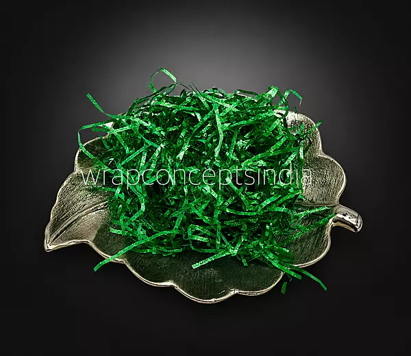 Metallic Paper Grass - Green