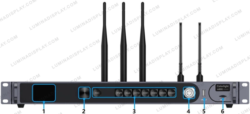 Colorlight A800 16-port 8K LED networking player and processor, 8.8M pixels – Lumina