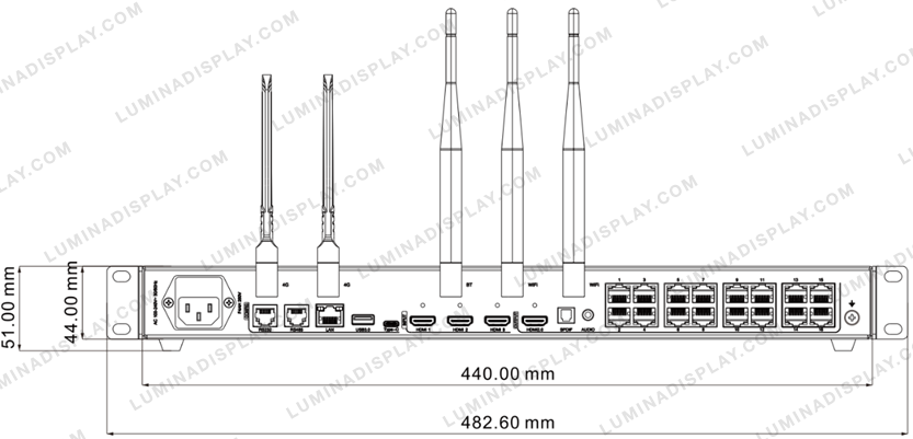 Colorlight A800 16-port 8K LED networking player and processor, 8.8M pixels – Lumina