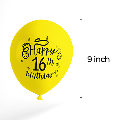 The Magic Balloons- Happy 16th Birthday Balloons pack of 30-181283